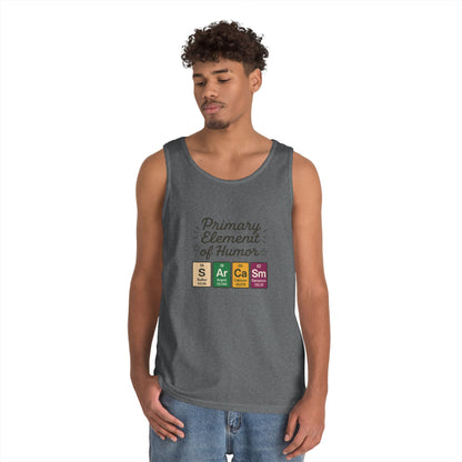 Sarcasm Tank Top for Men, Funny Chemistry Shirt, Science Humor Sleeveless Tee, Nerdy Summer Gym Shirt for Him, Chemistry Elements