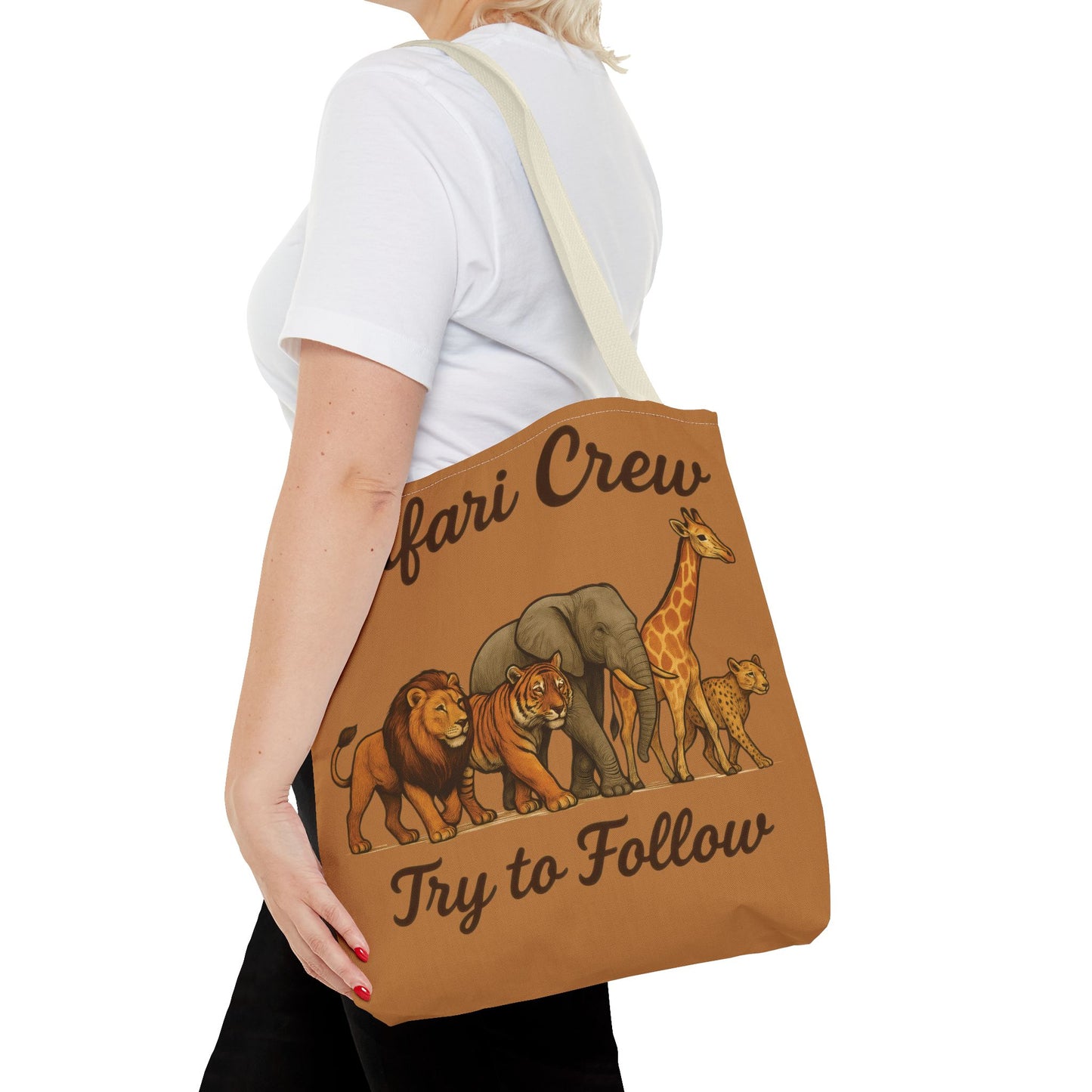 Safari Crew Tote Bag - Animal Print, Gift for Wildlife Lovers, Eco-Friendly, Stylish Grocery Bag, Adventure Enthusiast Essential