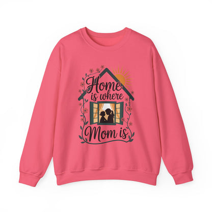 Home Is Where Mom Is Sweatshirt, Mother's Day Cotton Sweatshirt, Cute Family Gift for Mom, Sentimental Mom Gift, mother's day Gift