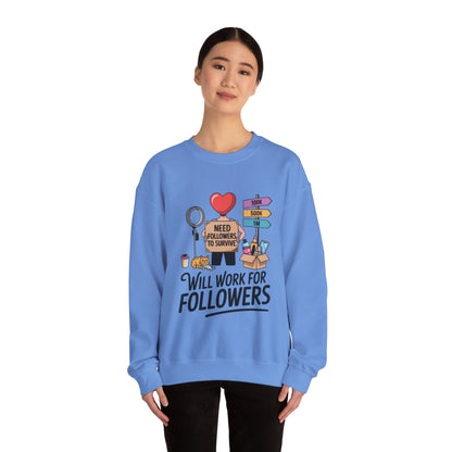 Funny Influencer Womens Sweatshirt, Social Media Sweatshirt, Humor Gifts, Crewneck for Influencers, Casual Wear, Womens Cozy Meme Top