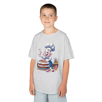 Pastry Chef Easter Bunny T-Shirt - Cute Spring Tee with Chef Bunny and Colorful Cake, Fun Holiday Gift for Kids and Bunny Lovers