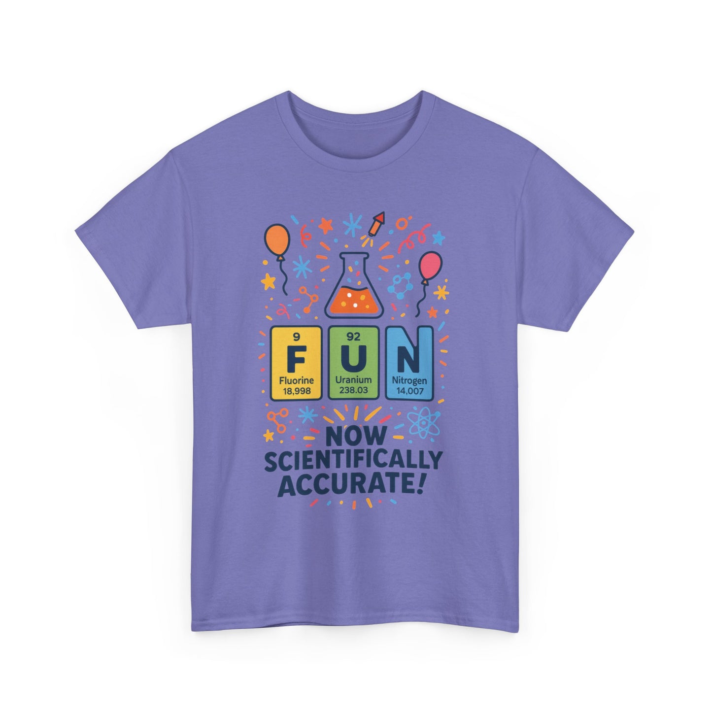 Fun Science Unisex Heavy Cotton Tee, Perfect for STEM Lovers, Gift for Science Teachers, FUN Periodic Table Tee,Nerdy Unisex Shirt