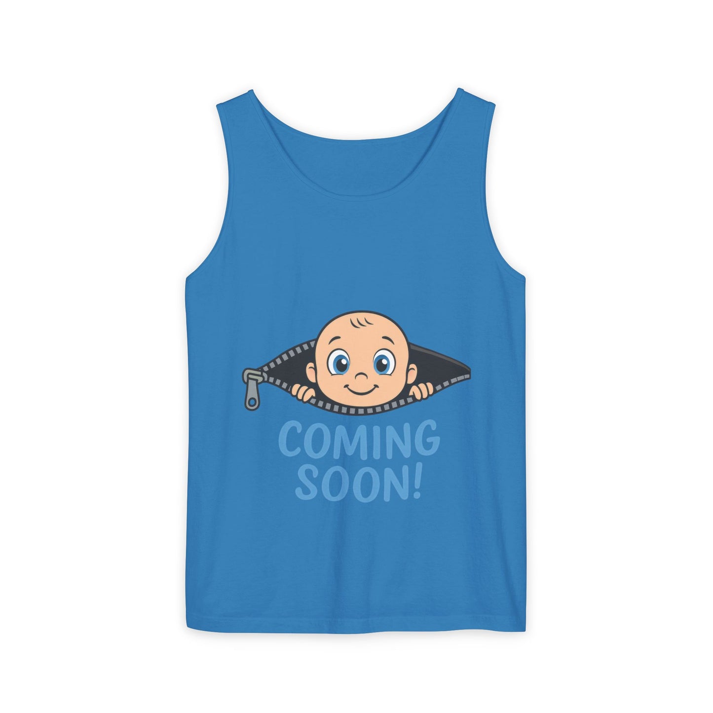 Coming Soon Maternity Tank Top, Cute Baby Boy Pregnancy Announcement Tee, Funny Expecting Mom Gift, Gender Reveal Tee, Baby Shower Top
