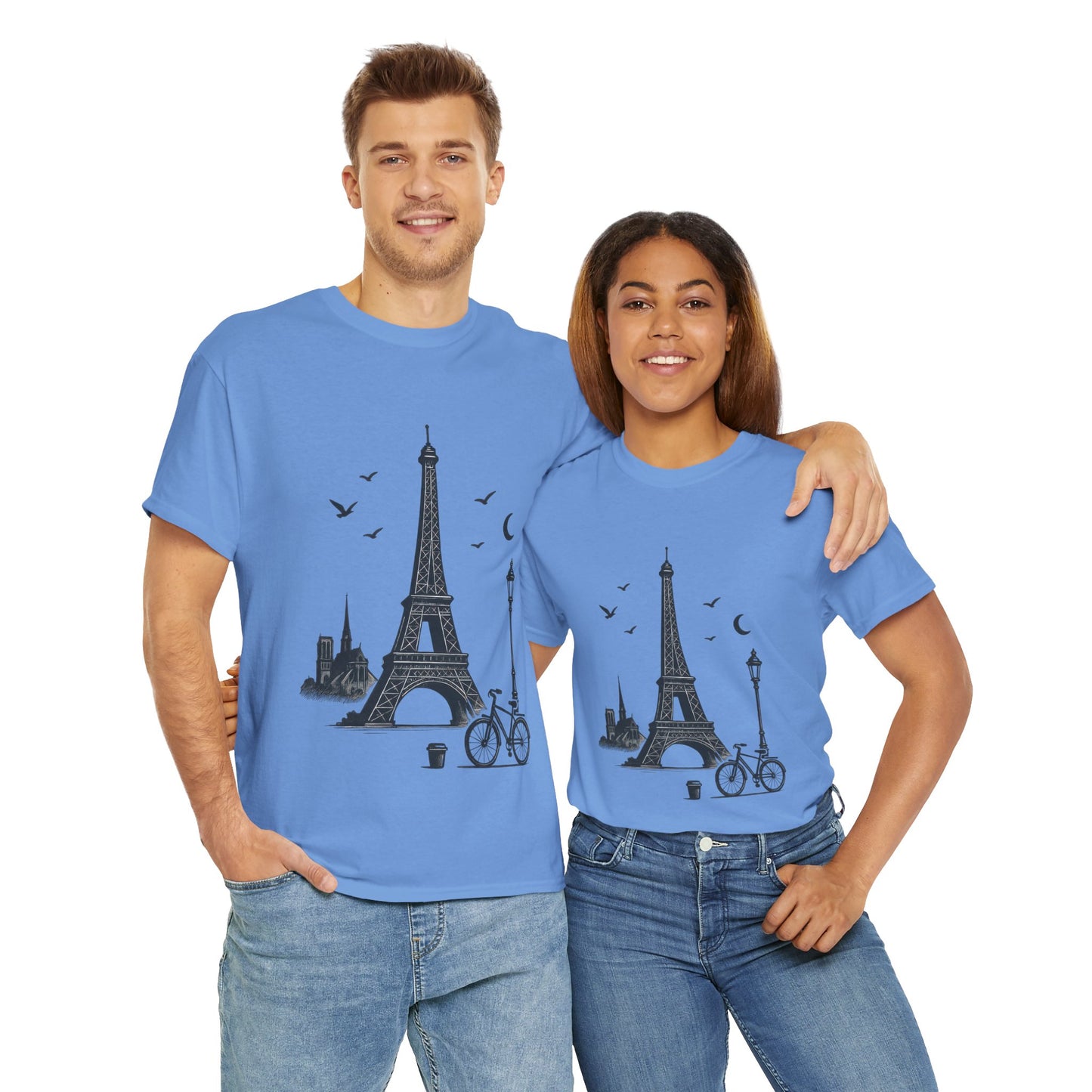 Eiffel Tower Graphic Tee, Parisian Style T-Shirt, Casual Summer Top, Travel Gift, Unisex Cotton Shirt