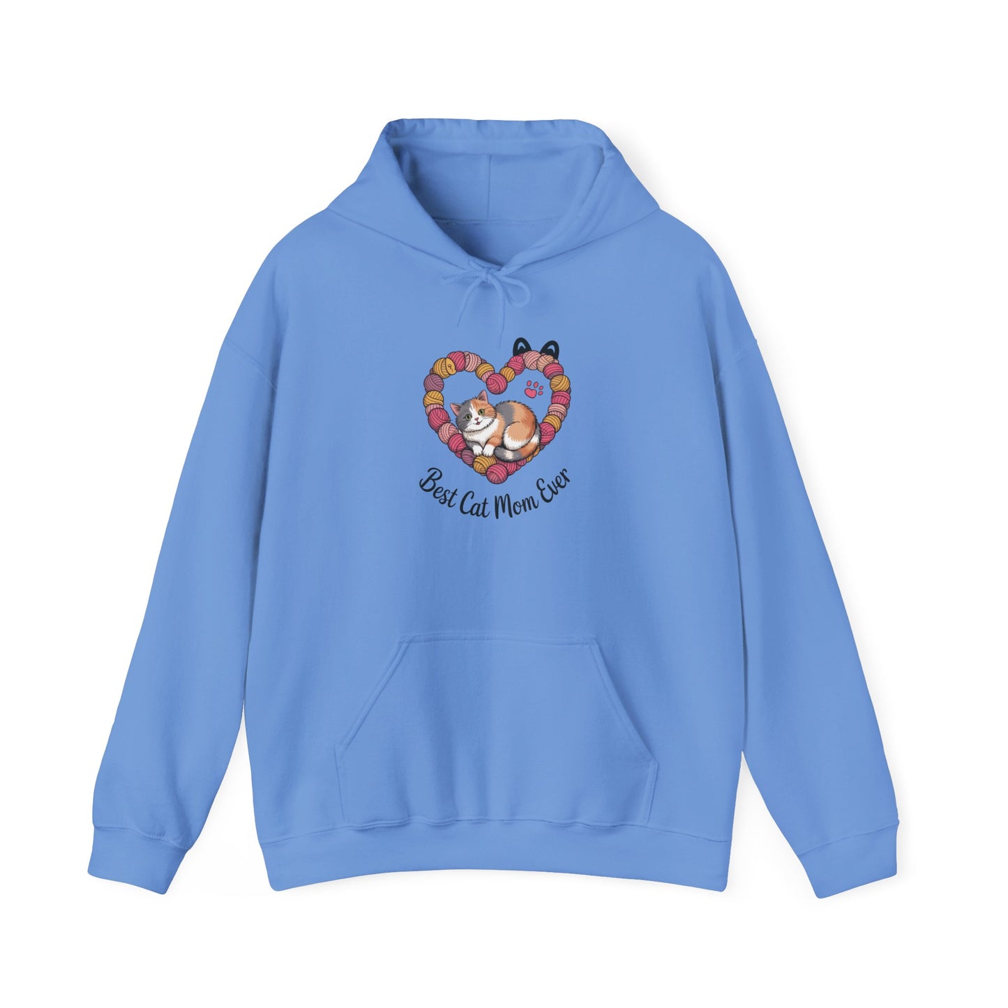 Best Cat Mom Ever Hoodie, Cozy Sweatshirt for Cat Lovers, Gift for Cat Moms, Feline Themed Apparel, Pet Lover Hoodie, Mother's Day Gift