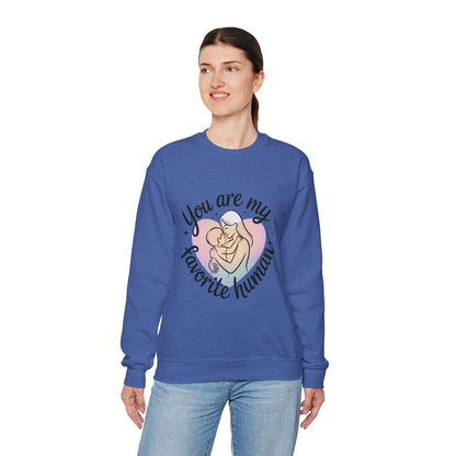 You Are My Favorite Human Mom Sweatshirt, Cute Pastel Heavy Blend Crewneck for Mothers Day, Cozy Gift for Moms, Mothers Day Gift