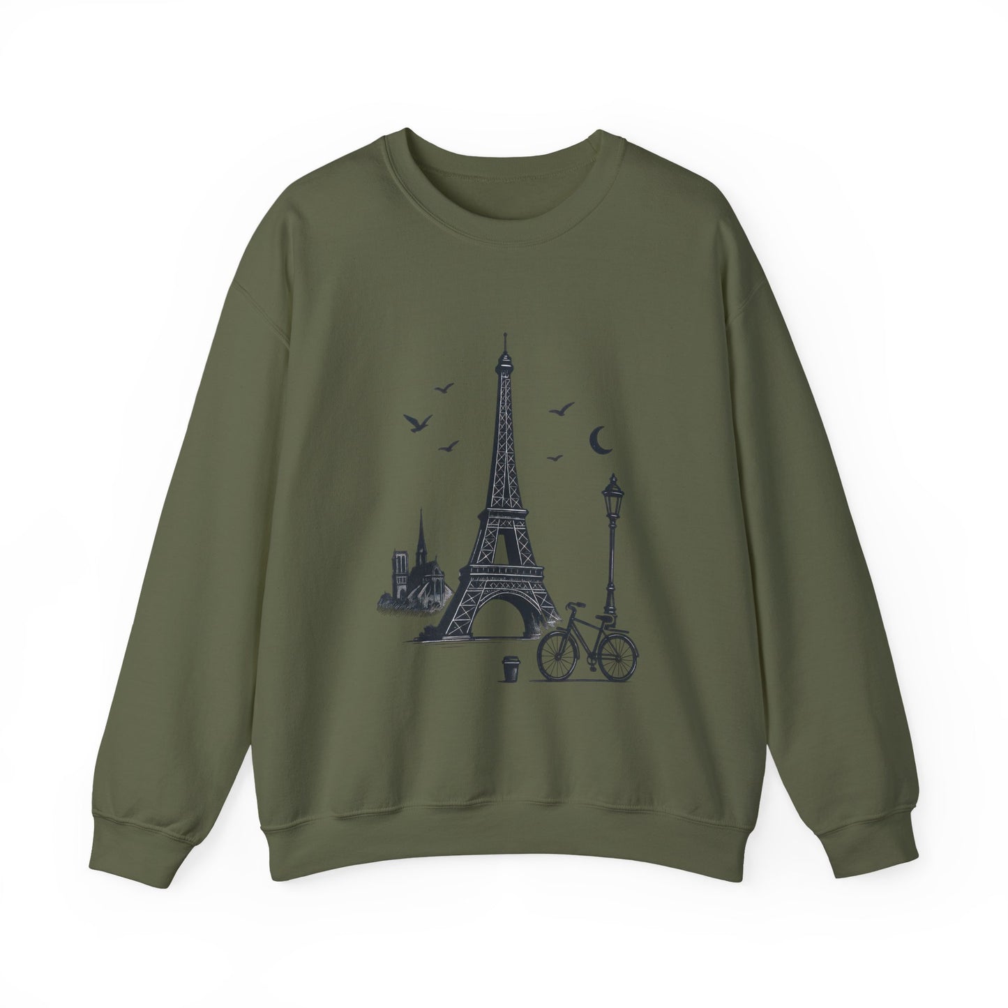 Vintage Parisian Crewneck Sweatshirt, Eiffel Tower Sweater, Cozy Travel Gift, Unisex Fashion, Casual Paris Sweatshirt