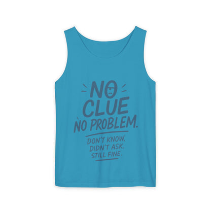 Funny No ClueWomens Tank Top, No Problem Quote Shirt, Dont Know Didnt Ask Graphic Tee, Gift for Her, Humorous Tee, Workout Sleeveless Shirt
