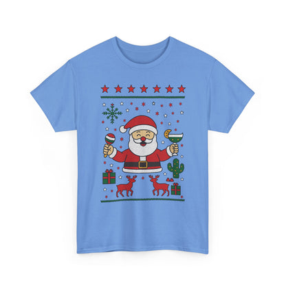 Women's Funny Santa Christmas Shirt, Festive Holiday Party Tee