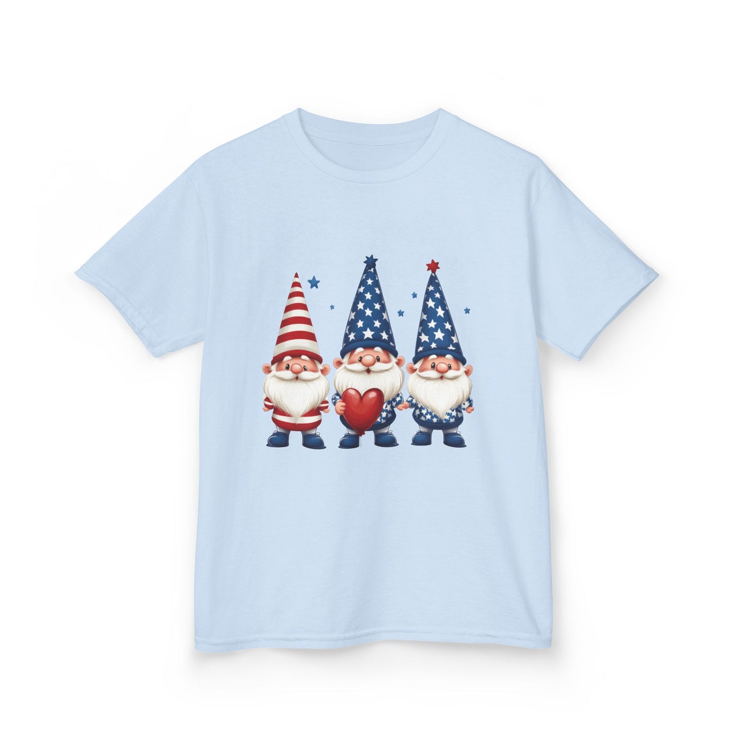 Patriotic Gnome Kids Tee, Cute 4th of July Shirt, Adorable Summer Outfit, Kids Casual Wear, Independence Day Gift