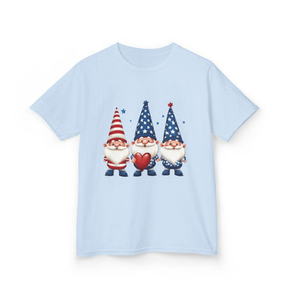 Patriotic Gnome Kids Tee, Cute 4th of July Shirt, Adorable Summer Outfit, Kids Casual Wear, Independence Day Gift