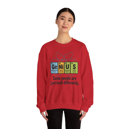 Funny Womens Science Sweatshirt, Genius Periodic Table Pullover, Nerdy Chemistry Gift for Her,  Funny Gift for Nerds, Science Geek Apparel