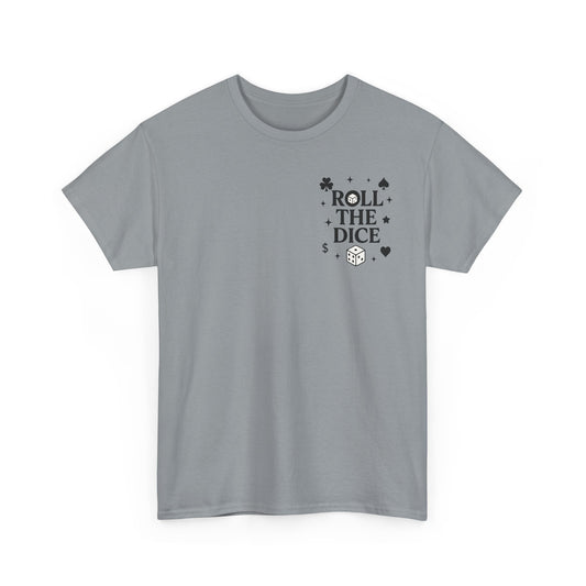 Queen of Luck Front & Back Print unisex T-Shirt, Roll the Dice Tee for Men, Vintage Gambling Shirt, Casino Gift, Poker Gift, Card Games Gift