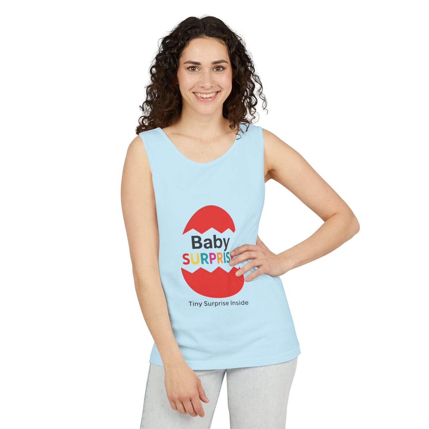 Baby Surprise Maternity Tank Top, Pregnancy Announcement Tank, Mom To Be Gift, Expecting Baby Reveal Top, Baby Shower Gift,Gender Reveal Tee