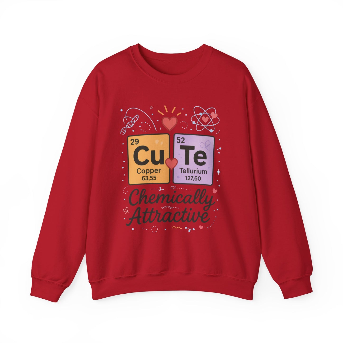 Cute Chemistry Sweatshirt for Women, Periodic Table Sweatshirt, Chemistry Gift for Her, Gift for Science Lovers, Valentine's Day Sweatshirt