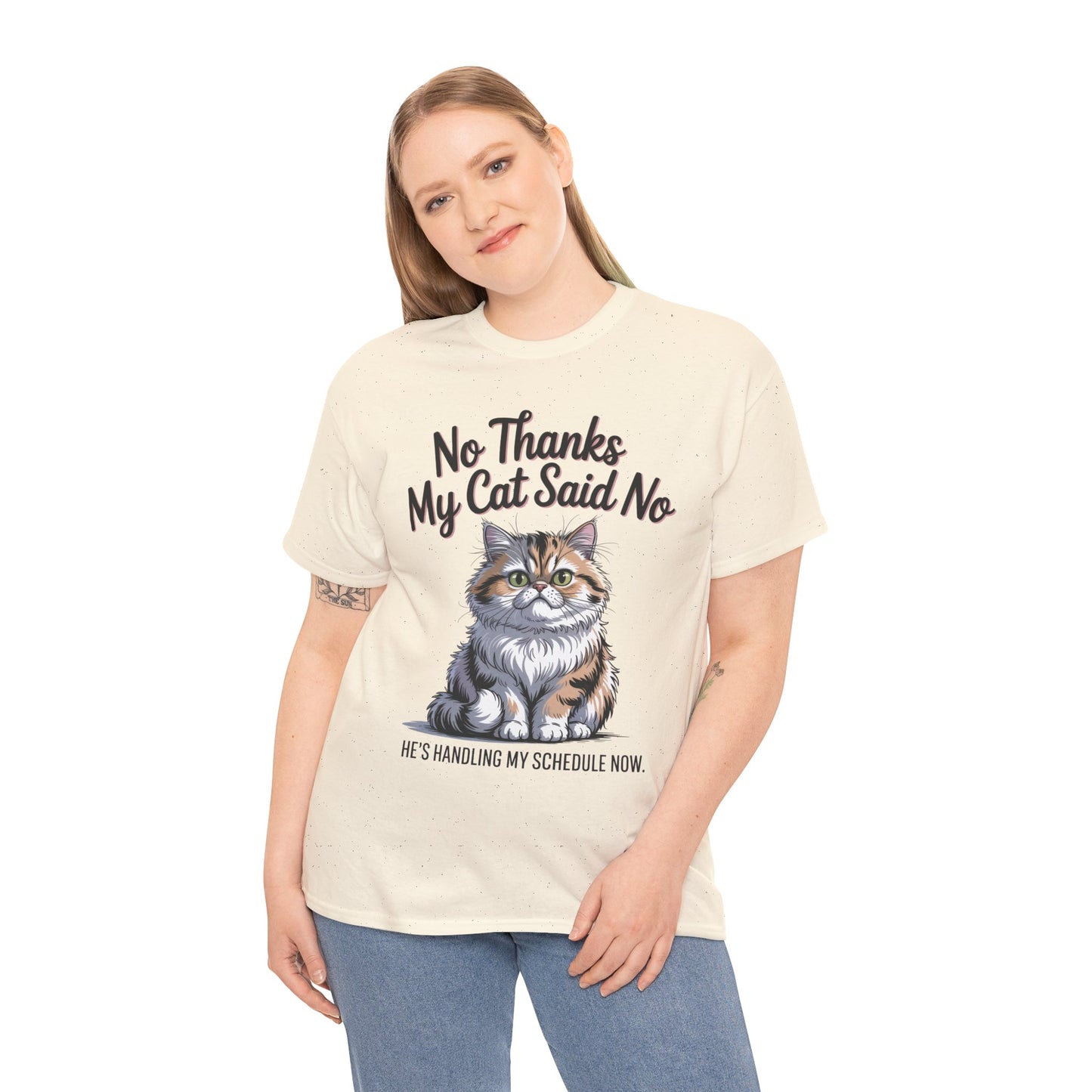 Funny Cat Quote Tee, Womens Heavy Cotton T-Shirt, Pet Lover Gift, Cute Cat Apparel, Cat Mom Tee, Quirky Animal Shirt, Humor
