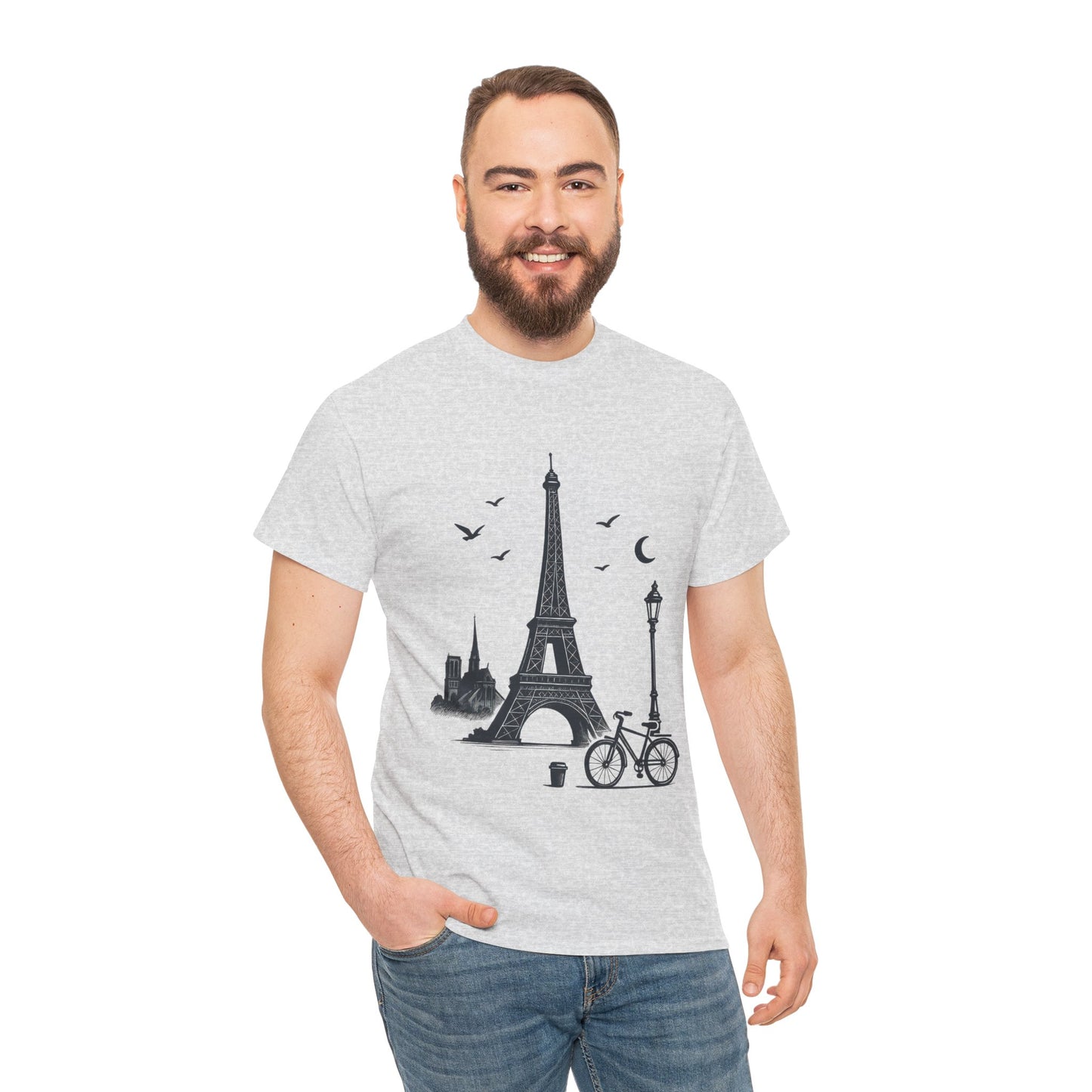 Eiffel Tower Graphic Tee, Parisian Style T-Shirt, Casual Summer Top, Travel Gift, Unisex Cotton Shirt