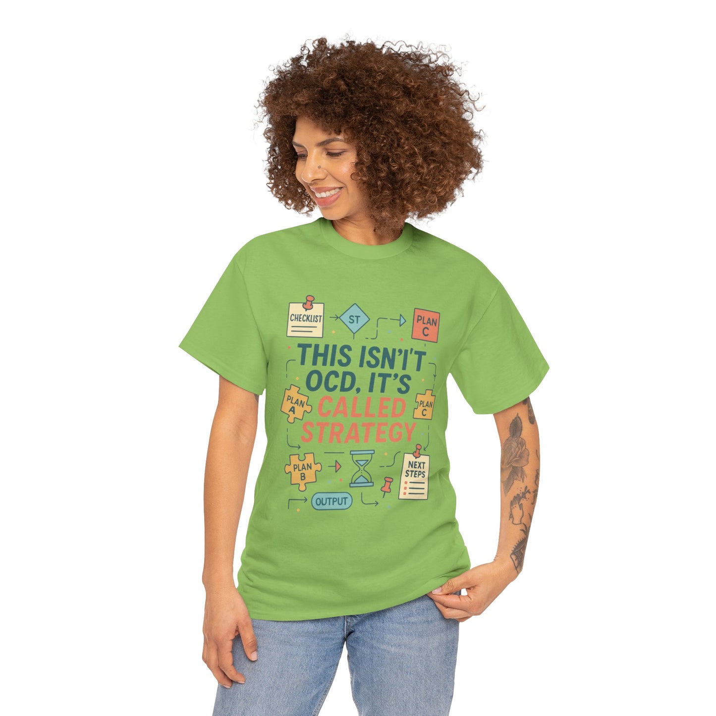 Funny Womens Strategy T-Shirt, This Isnt OCD Its Called Strategy, Planner Girl Gift Tee, Gift for Strategists, Office Humor Top