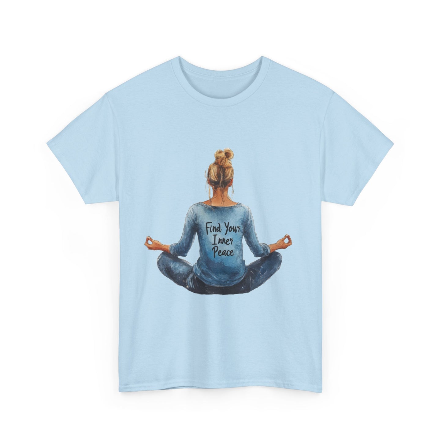Find Your Inner Peace Unisex Heavy Cotton Tee, Motivational Shirt, Meditation Apparel, Relaxation Gift, Casual Wear, Mindfulness Tee