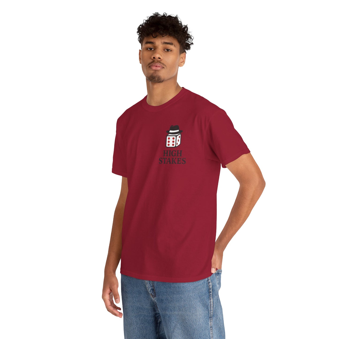 Mens Front Back print tee, Gambling Shirt, Casino Style Tee, Poker Lover Gift, Gaming Apparel, Slot Machine Graphic, Gambling Gift