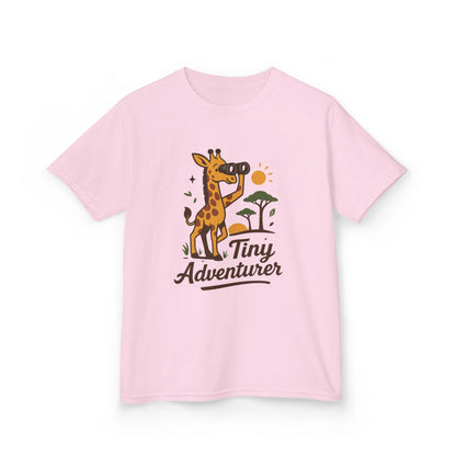 Tiny Adventurer Kids Tee, Giraffe T-Shirt, Children's Nature Shirt, Fun Kids Apparel, Birthday Gift for Boys and Girls