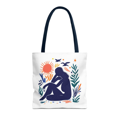 Boho Art Tote Bag, Versatile Eco-Friendly Carryall, Gift for Her, Summer Outing, Beach Bag, Reusable Shopping Tote
