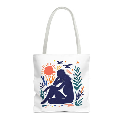 Boho Art Tote Bag, Versatile Eco-Friendly Carryall, Gift for Her, Summer Outing, Beach Bag, Reusable Shopping Tote