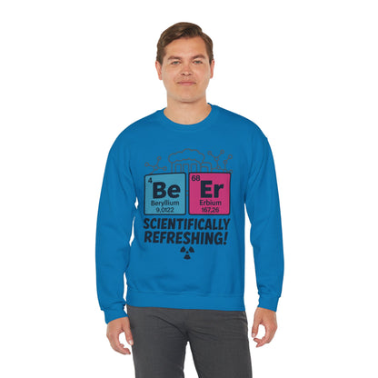 Scientifically Refreshing Beer Mens Sweatshirt, Gift for Beer Lovers, Science-Inspired Apparel, Perfect for Parties and Gatherings