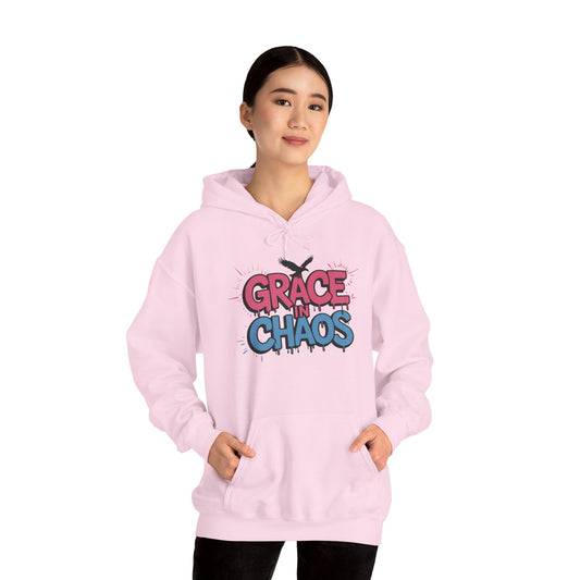 Women's Hoodie Grace in Chaos, Graffiti Dripping Street Art Urban Hoodie, Bold Graphic Pullover