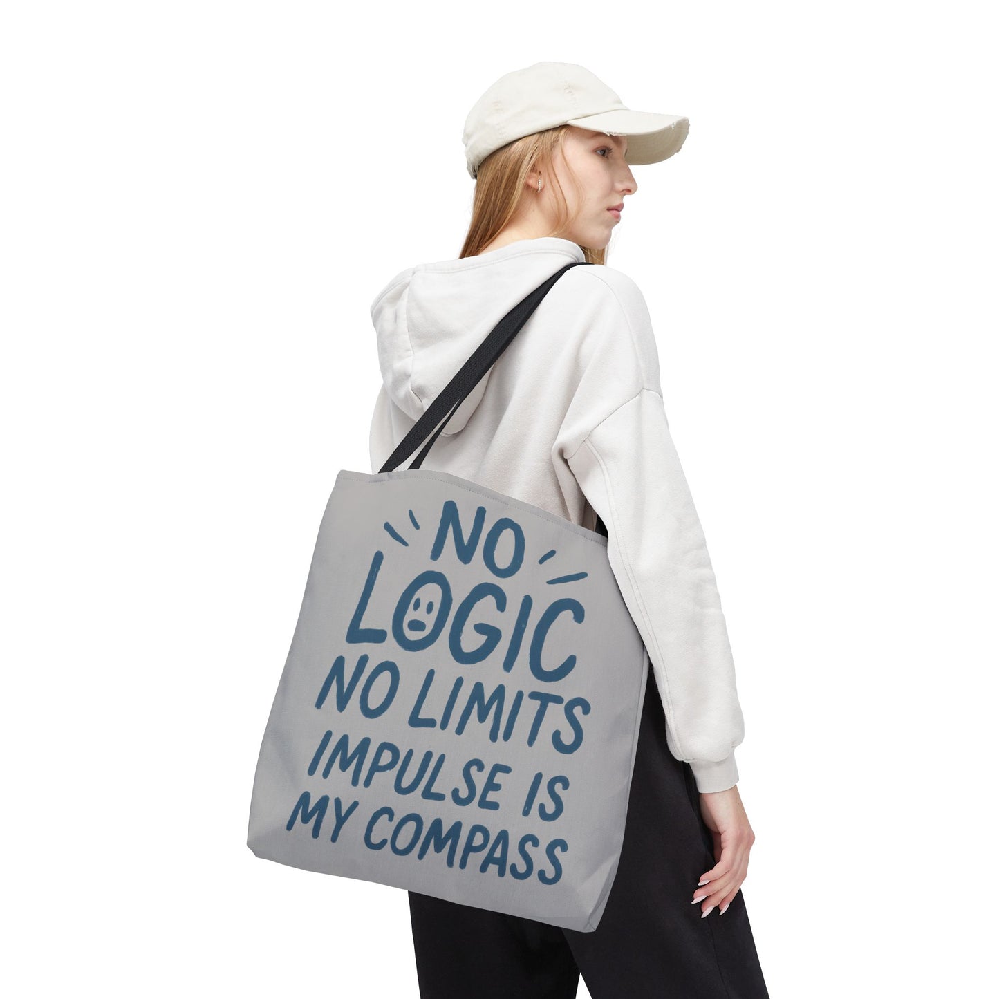 Impulse Is My Compass Tote Bag, Motivational Tote, Reusable Shopping Bag, Perfect Gift for Friends, Everyday Carry, Eco-Friendly