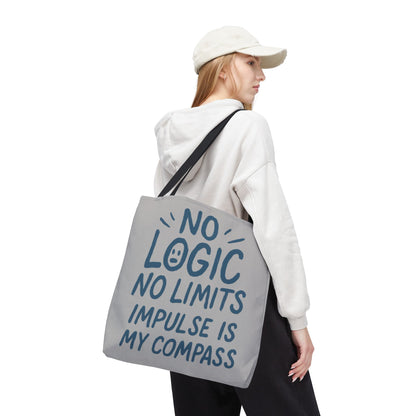 Impulse Is My Compass Tote Bag, Motivational Tote, Reusable Shopping Bag, Perfect Gift for Friends, Everyday Carry, Eco-Friendly