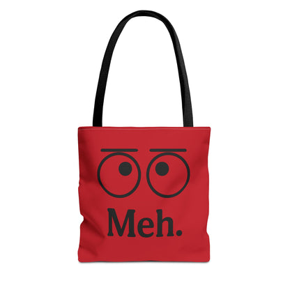 Meh. Tote Bag - Perfect Gift for Sarcastic Friends, Trendy Everyday Use, Unique Statement Accessory, Ideal for School, Work, Shopping