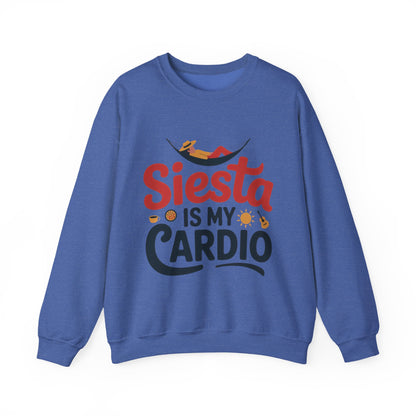 Men's Heavy Blend™ Crewneck Sweatshirt, Siesta Is My Cardio Funny Mens Sweatshirt Spain Gift