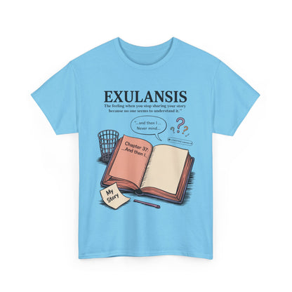Exulansis Shirt, Emotional Aesthetic Word Tee, Deep Meaning Typography Graphic Tee, Women's Heavy Cotton Tee, deep meaning t shirt