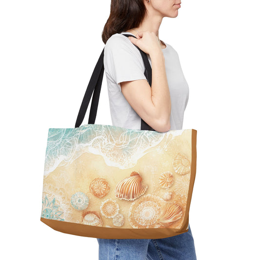 Beach Vibe Weekender Tote Bag, Perfect for Travel, Beach Days, Summer Vacation, Poolside, Gifts for Friends, beach bag