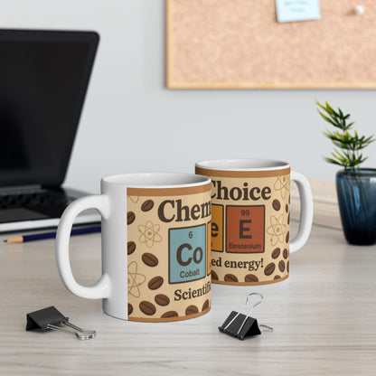 Chemists Choice Coffee Mug, Funny Periodic Table Gift for Science Lovers, Caffeine Addict Mug, Nerdy Science Coffee Cup, Geek Gift Idea