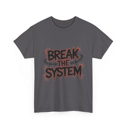 Men's Graphic Tee, Break the System Shirt, Streetwear Punk T-Shirt, Activist Gift for Him