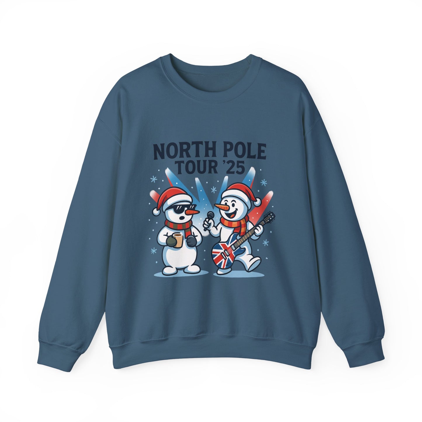 North Pole Tour 25 Men's Christmas Sweatshirt, Funny Rock Band Holiday Jumper