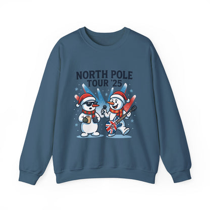 North Pole Tour 25 Men's Christmas Sweatshirt, Funny Rock Band Holiday Jumper