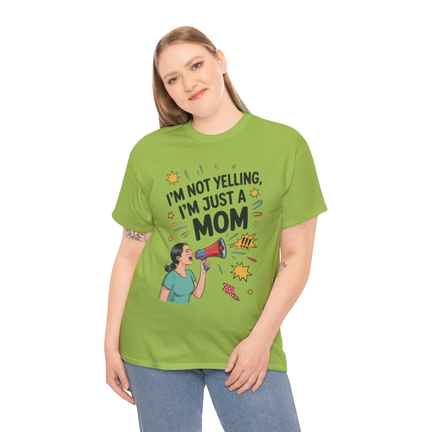 Funny Mom Shirt, I'm Not Yelling I'm Just a Mom, Mother's Day Gift, Loud Mom Life T-Shirt,  Mother's Day Apparel, Family Humor Shirt
