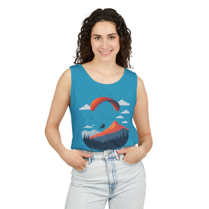 Adventure-Inspiring Fly Beyond Limits Unisex Tank Top, Summer Casual Wear, Outdoor Enthusiast Gift, Travel Apparel, Motivational Gift