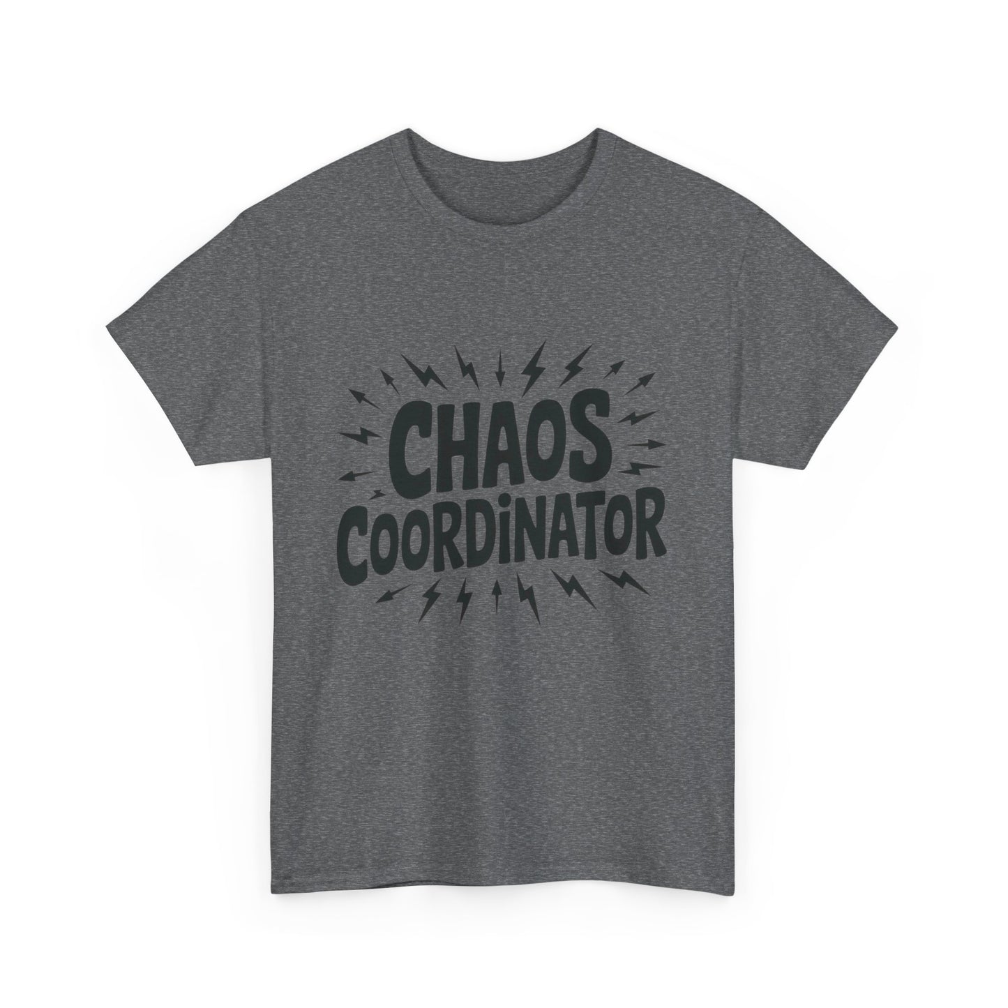 Chaos Coordinator Unisex Heavy Cotton Tee, Funny Graphic T-Shirt, Gift for Moms, Mom Life Graphic Tee, Mother's Day T-Shirt