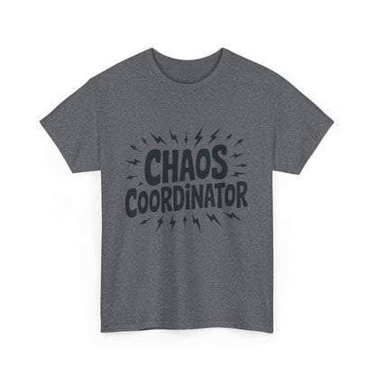 Chaos Coordinator Unisex Heavy Cotton Tee, Funny Graphic T-Shirt, Gift for Moms, Mom Life Graphic Tee, Mother's Day T-Shirt