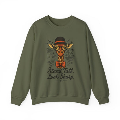 Stylish Giraffe Sweatshirt - Stand Tall, Look Sharp, Unisex Sweater for Animal Lovers, Cozy Gift, Fun Fashion for All Seasons