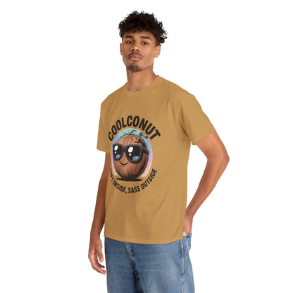 Coolconut Graphic Men's Tee, Soft Inside Sass Outside, Men's T-Shirt for Beach Lovers, Men's Fun Gift, Summer Vibes, Humor Apparel