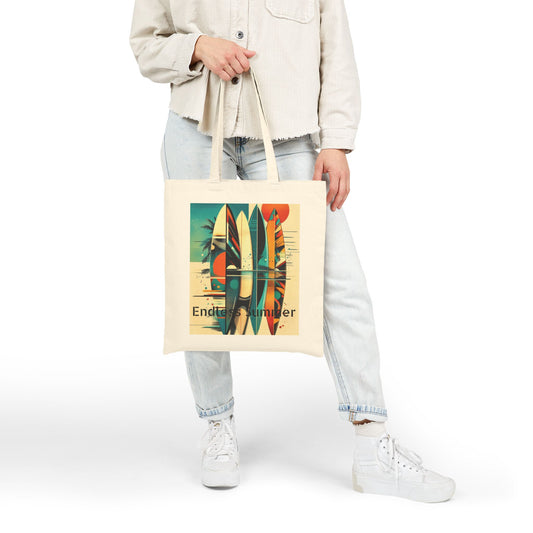 Endless Summer Surf Tote Bag, Beach Bag, Eco-Friendly Shopping Tote, Summer Accessories, Gift for Surfers, Casual Everyday Bag