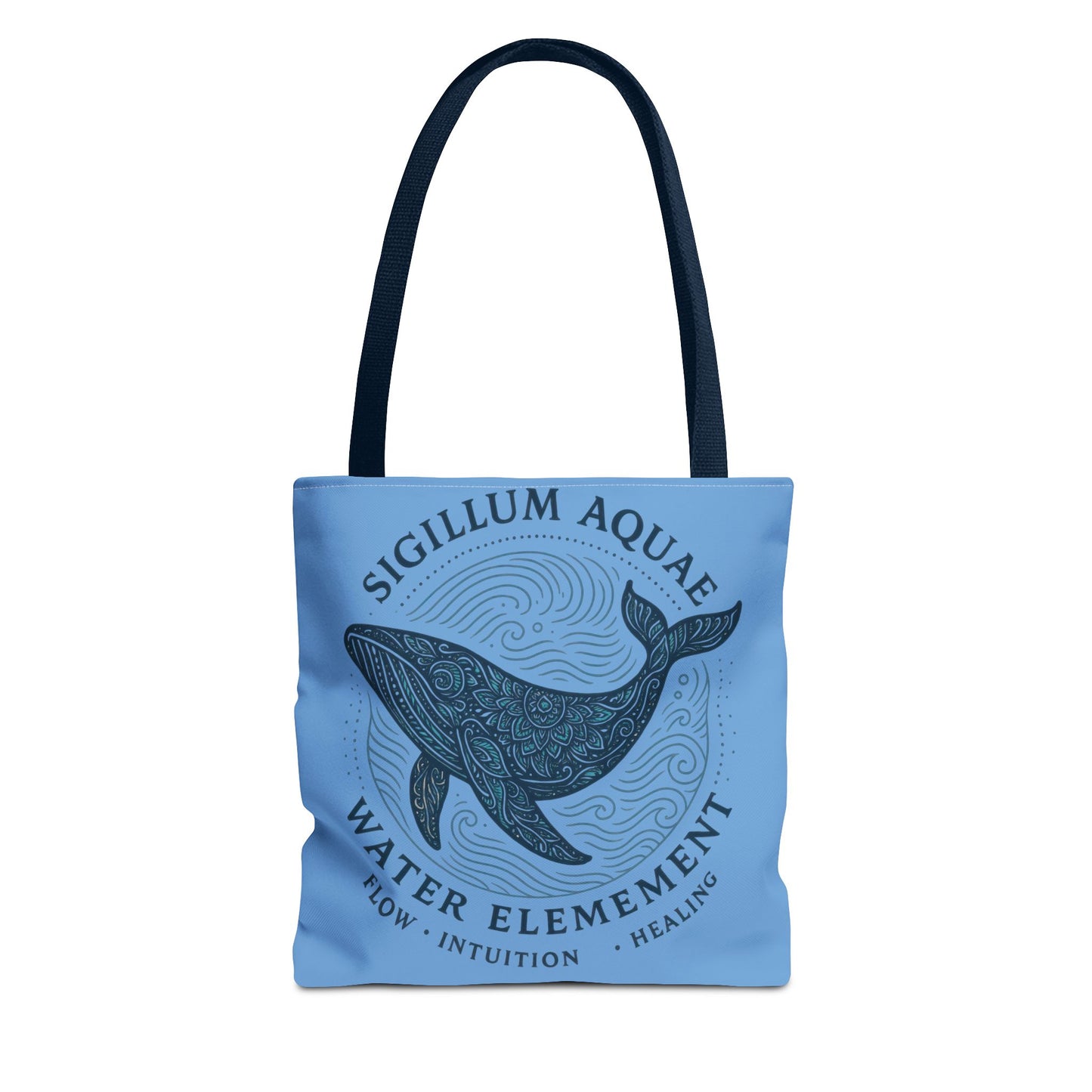 Whale Water Element Tote Bag: Spiritual Gift, Eco-Friendly, Beach Bag, Yoga Accessories, Meditation Essentials, Weekender Bag, Large Bag