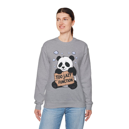 Panda Lazy Crewneck Sweatshirt - Funny Gift for Relaxation, Cute Animal Apparel for Cozy Days, Perfect for Fall and Winter