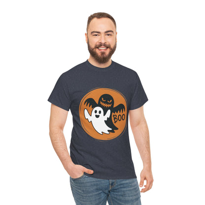 Halloween Ghost Men's T-Shirt, Cute Spooky BOO Tee, Men's Funny Scary Shirt for Men
