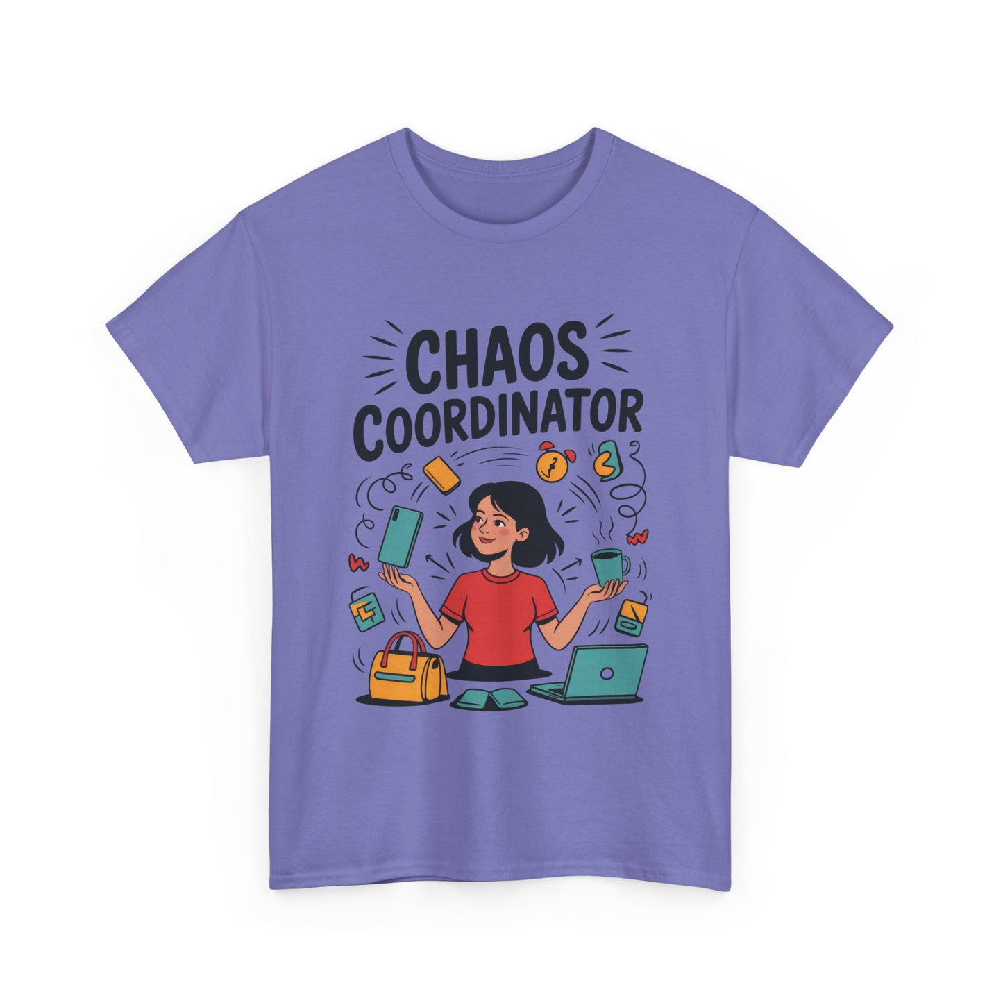 Chaos Coordinator Heavy Cotton Tee, Gift for Busy Moms, Mother's Day Gift, Funny Mom Life Shirt,  Busy Life Humor T-Shirt